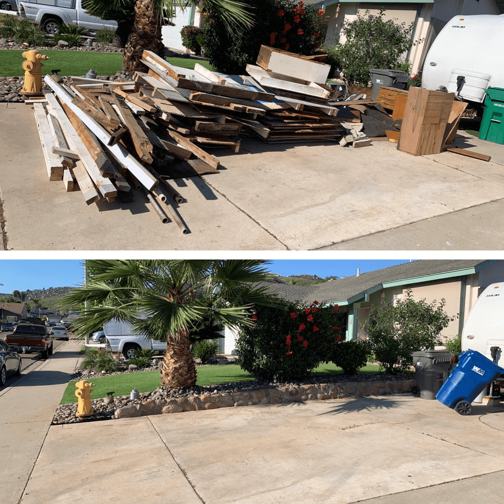 Before And After Photo Our work if You need just Contact big blue junk removal